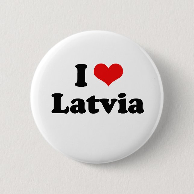 I Love Latvia Tshirt 2 Inch Round Button (Front)