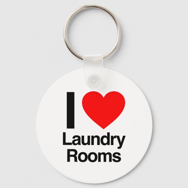 i love laundry rooms keychain (Front)