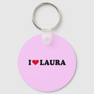 I LOVE LAURA KEYCHAIN