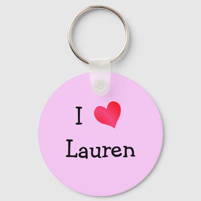 I Love Lauren Keychain (Front)