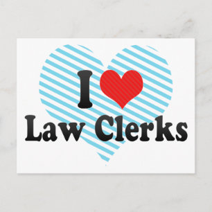 I Love Law Clerks Postcard