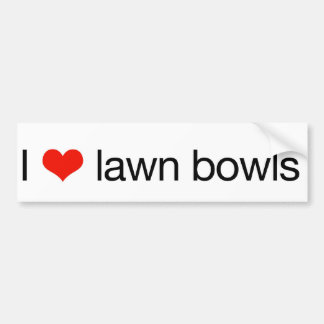 I love lawn bowls bumper sticker