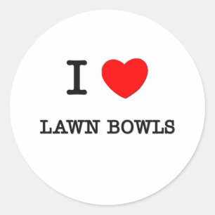 I Love Lawn bowls Classic Round Sticker