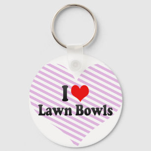 I love Lawn Bowls Keychain