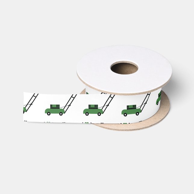 I love Lawn Mowers Satin Ribbon (Spool)