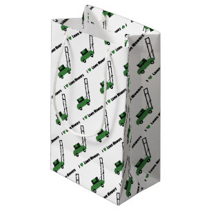 I love Lawn Mowers Small Gift Bag