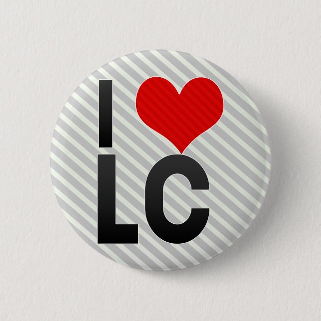 I Love LC 2 Inch Round Button (Front)