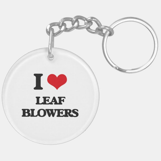 I Love Leaf Blowers Keychain (Back Right)