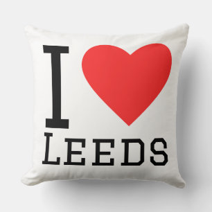 I love Leeds Throw Pillow