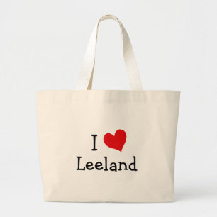 I Love Leeland Large Tote Bag