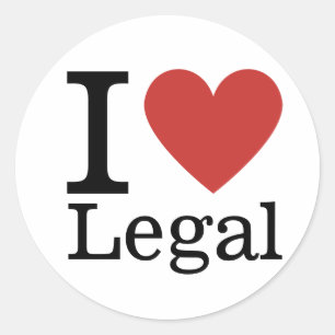 I ❤️ Love Legal - Legal Department STICKER