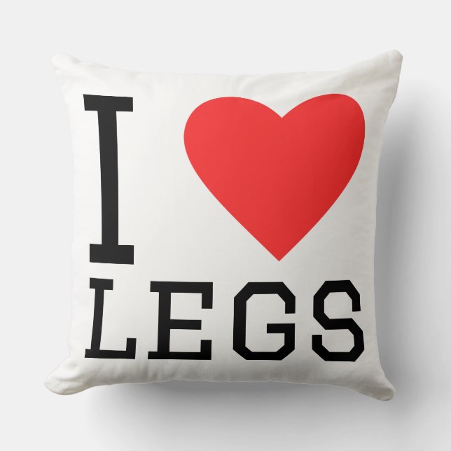 I love legs throw pillow (Front)