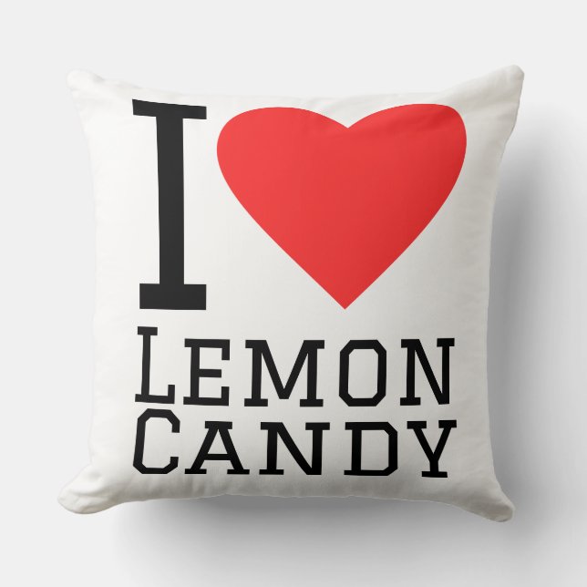 I love lemon candy  throw pillow (Front)