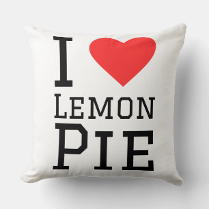 I love lemon pie throw pillow