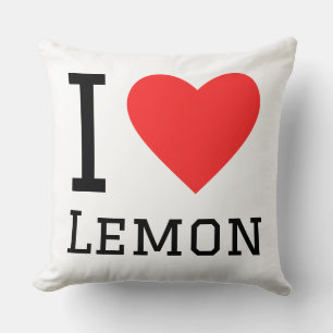 I love lemon throw pillow