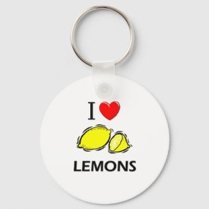 I Love Lemons Keychain