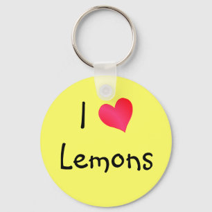 I Love Lemons Keychain