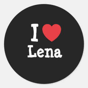 I love Lena heart T-Shirt Classic Round Sticker