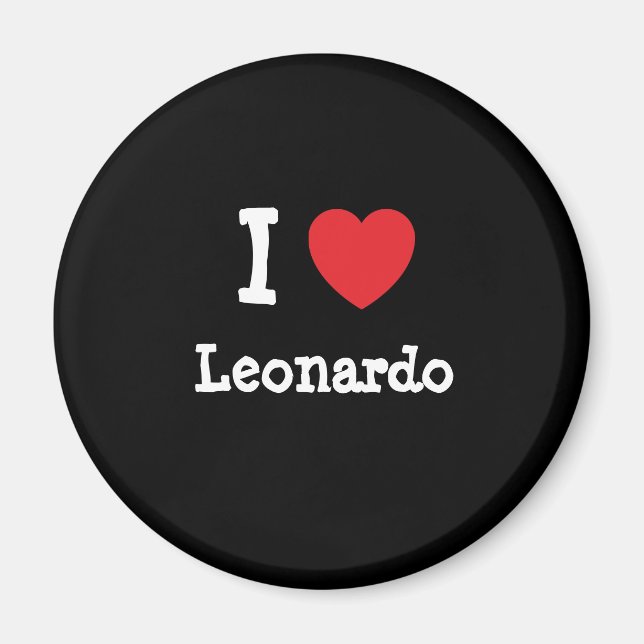 I love Leonardo heart custom personalized Magnet (Front)