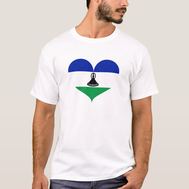 I Love Lesotho Flag T-Shirt (Front)