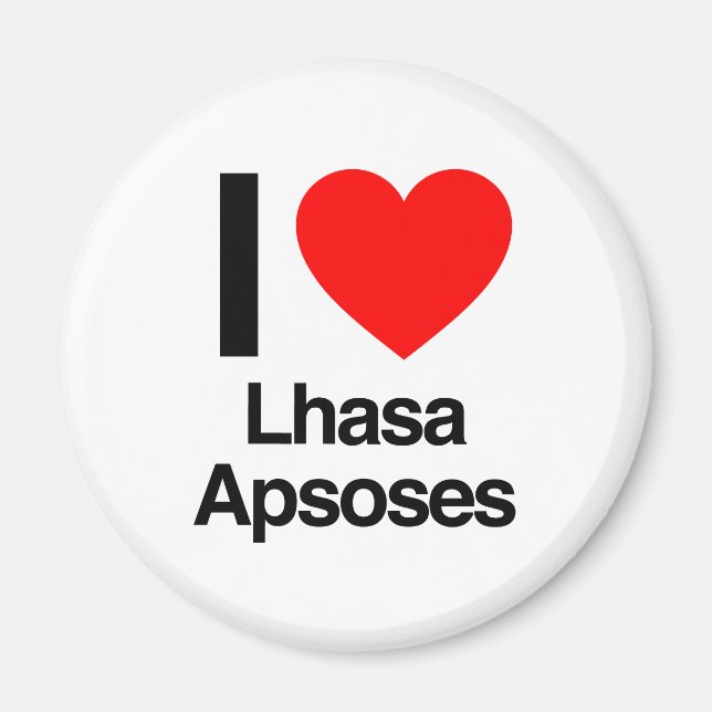 i love lhasa apsoses magnet (Front)