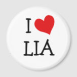 I Love Lia Magnet<br><div class="desc">I Love Lia heart design. Cute birthday gift ideas.</div>