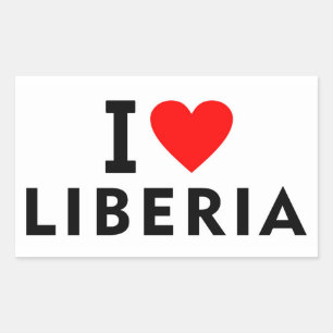 I love Liberia country like heart travel tourism Sticker