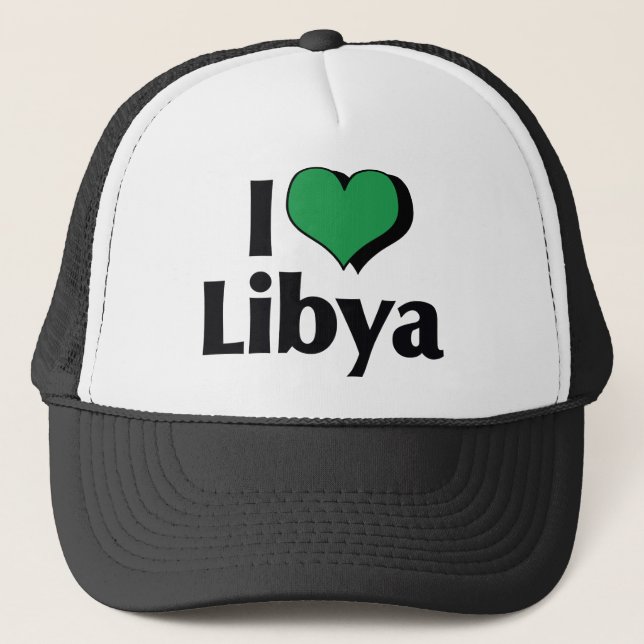 I Love Libya Flag Trucker Hat (Front)