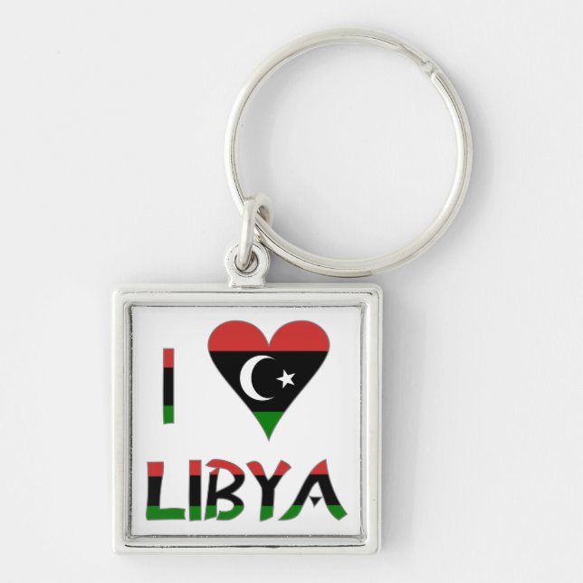 I Love Libya Keychain (Front)