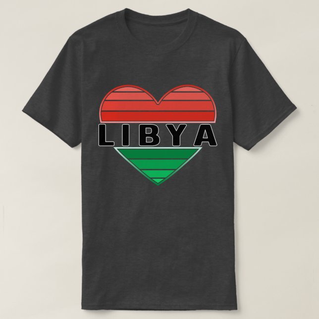 I Love Libya, Libyan Heart T-Shirt (Design Front)