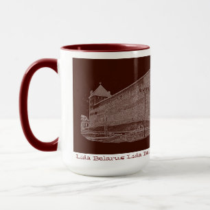 I Love Lida Belarus Architecture Castle Sketch Mug