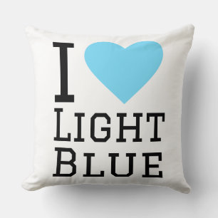 I love light blue throw pillow