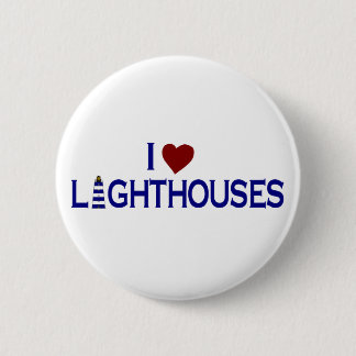 I Love Lighthouses 2 Inch Round Button