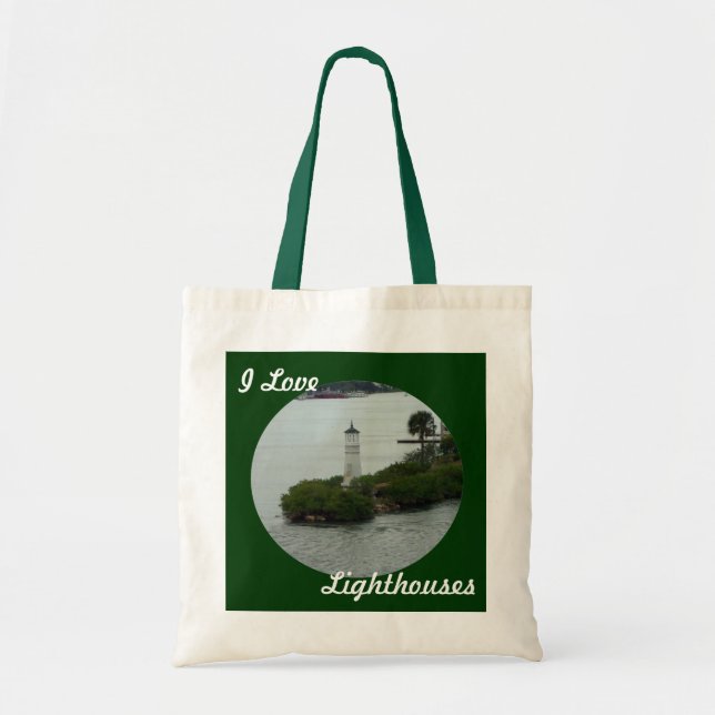 I Love Lighthouses Tote Bag (Front)