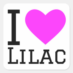 I love lilac square sticker