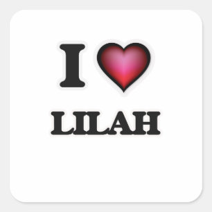 I Love Lilah Square Sticker