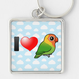 I Love Lilian's Lovebirds Keychain