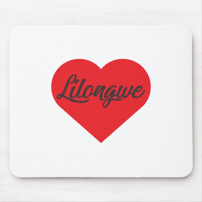I Love Lilongwe - Malawi Mouse Pad (Front)