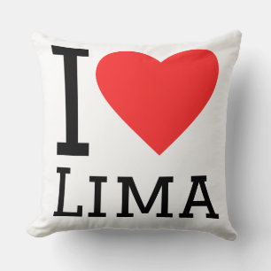 I love lima throw pillow