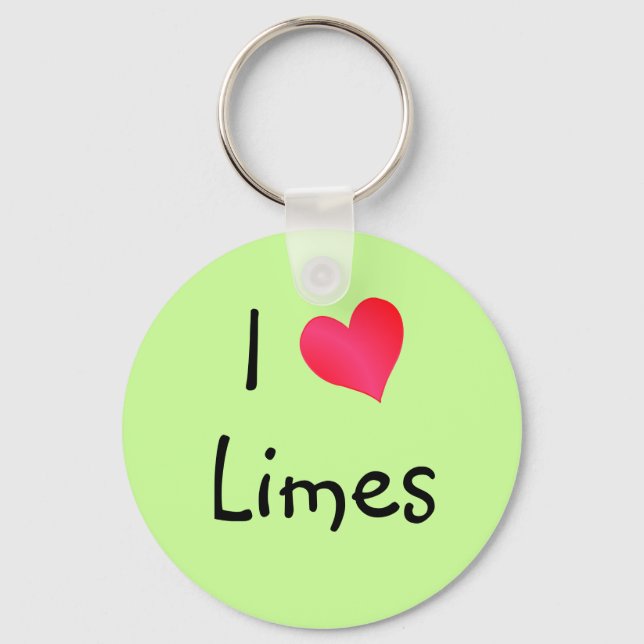 I Love Limes Keychain (Front)