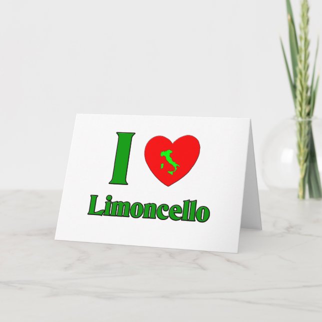 I Love Limoncello Holiday Card (Front)