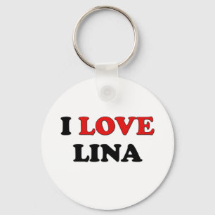 I Love Lina Keychain
