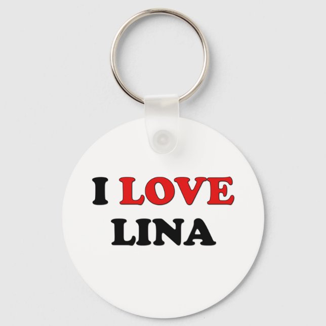 I Love Lina Keychain (Front)