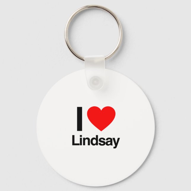 i love lindsay keychain (Front)