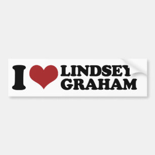 I Love Lindsey Graham Bumper -.png Sticker