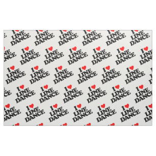 I LOVE LINE DANCE FABRIC