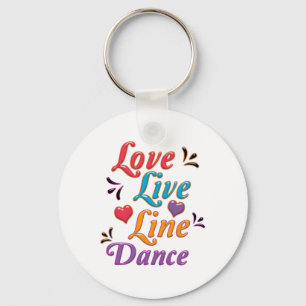 I Love Line Dance Keychain