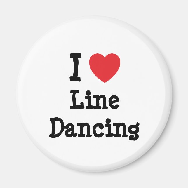 I love Line Dancing heart custom personalized Magnet (Front)