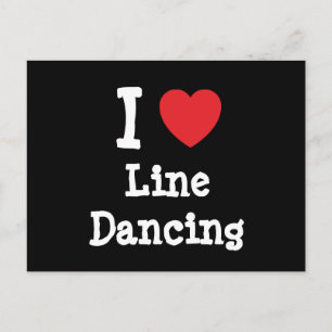 I love Line Dancing heart custom personalized Postcard