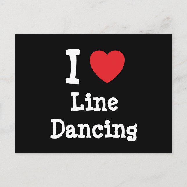 I love Line Dancing heart custom personalized Postcard (Front)